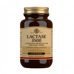 Solgar lactase, 30 comprimidos mastigáveis.