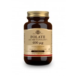 Solgar folato (como Metafolin) 400 mcg, 100 comprimidos.