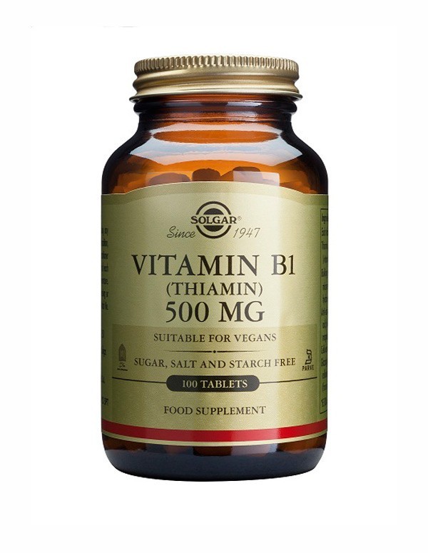 Solgar Vit B1 (tiamina) 500 mg, 100 comprimidos.