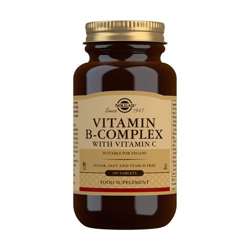 Solgar B – Complexo com Vit C, 250 comprimidos.