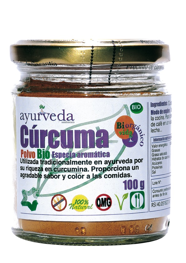 Ayurveda Cúrcuma BIO, 100 g.