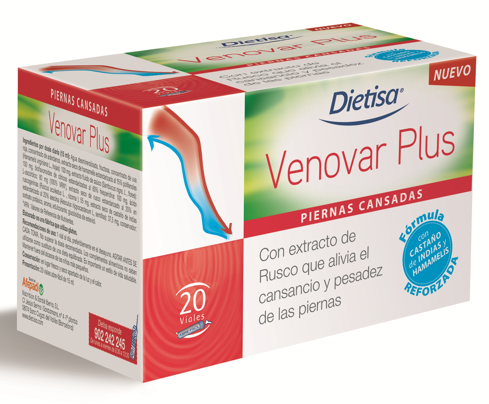 Dietisa Venovar Plus, 20 frascos para injetáveis