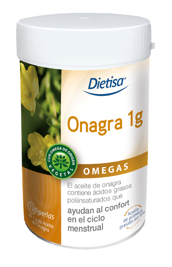 Dietisa Evening Primrose 1g Omegas, 120 Cápsulas