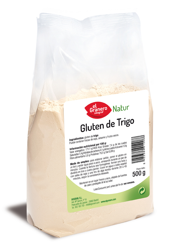 El Granero Glúten de trigo integral, 500 g