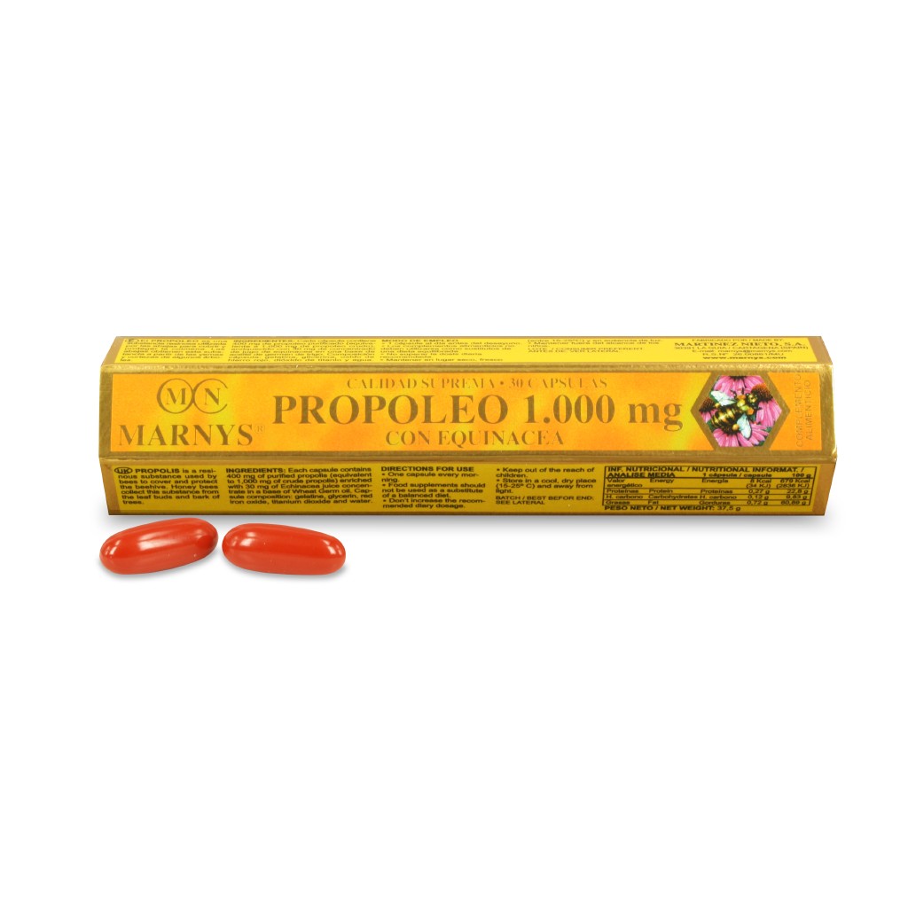 Própolis Marnys 1,000mg com Echinacea, 30 Cápsulas