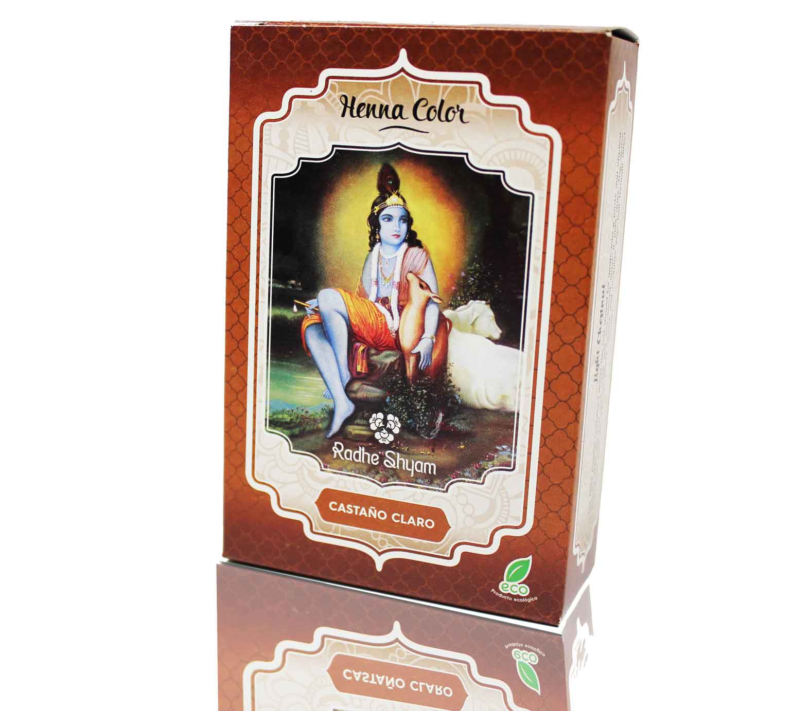 Radhe Shyam Henna Pó Castanho Claro, 100 g