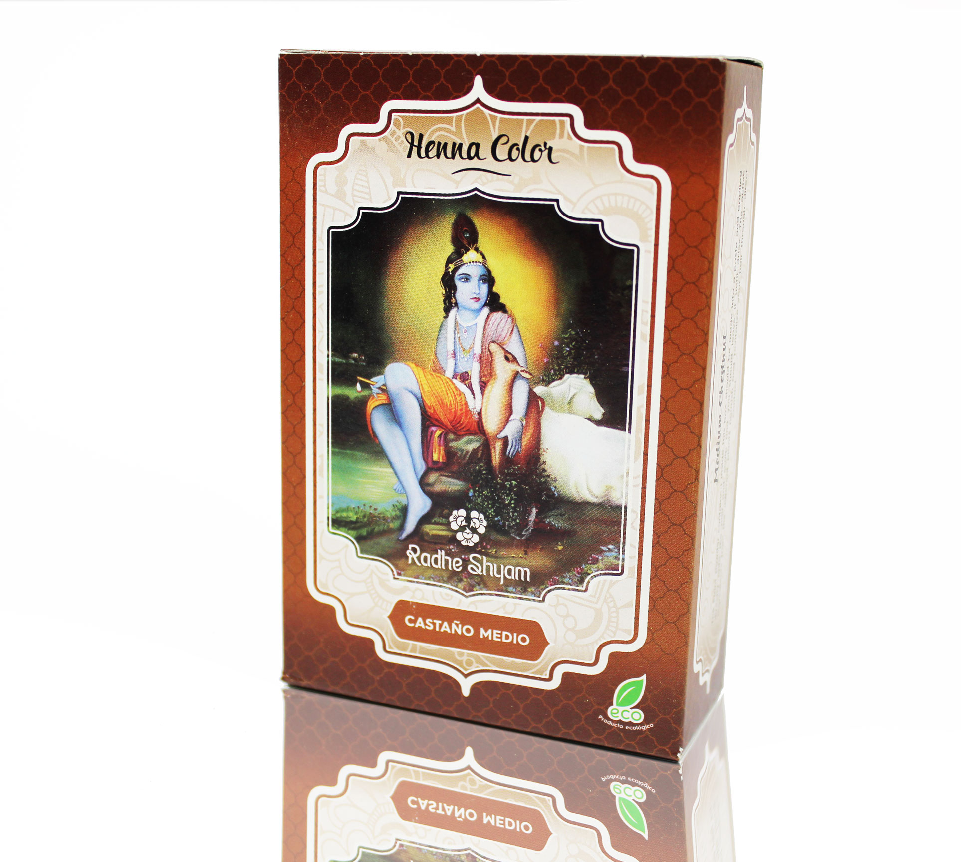 Radhe Shyam Henna Brown Médio Pó, 100 g