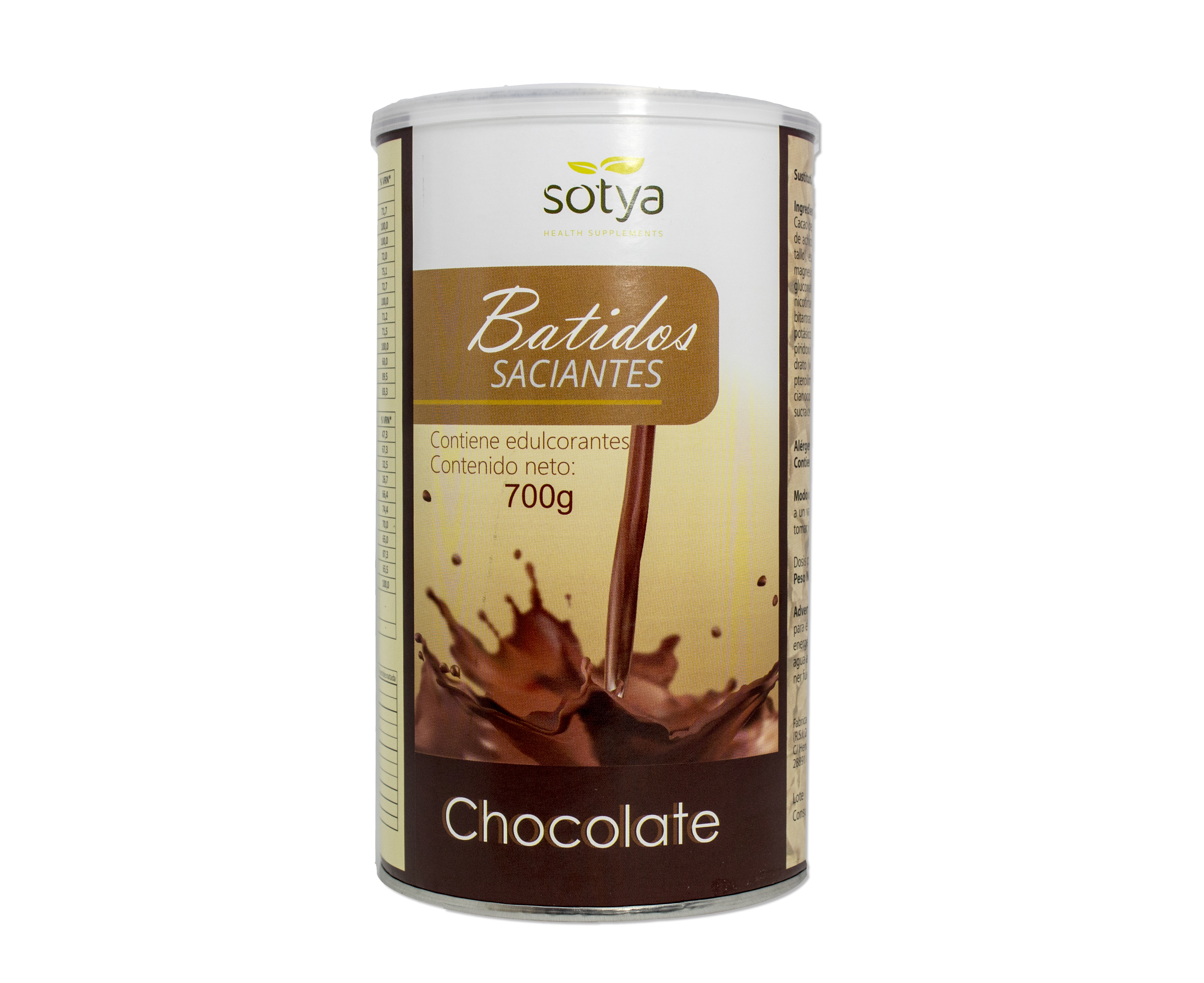 Shakes de Chocolate Sotya Satiating, 700 g