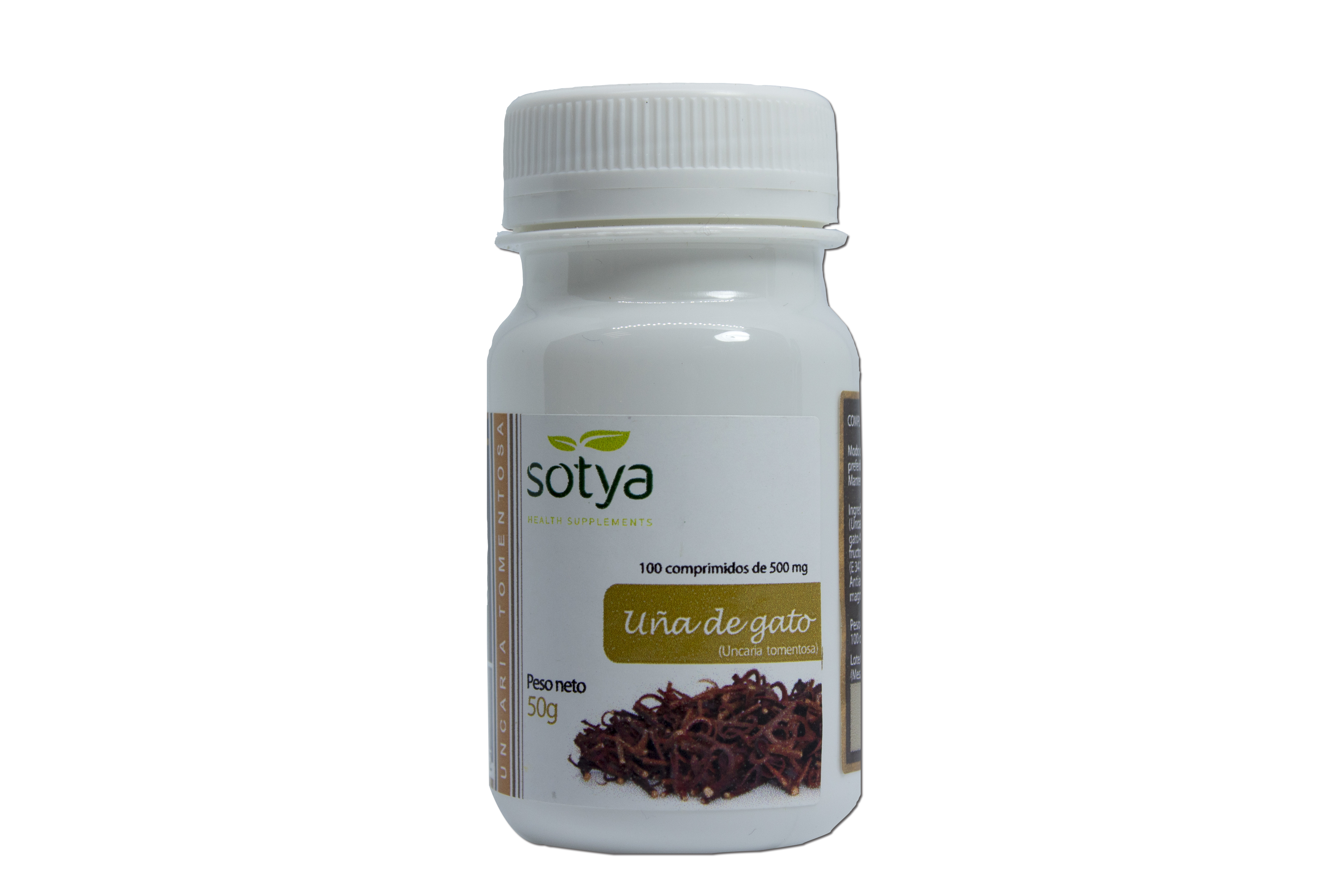 Sotya Garra de Gato 500 mg, 100 Comprimidos