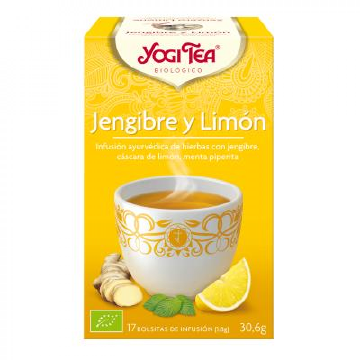 Chá de Yogi Gengibre & Limão, 17 sachês
