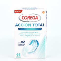Corega Total Action Prosthesis Cleaning, 66 comprimidos.