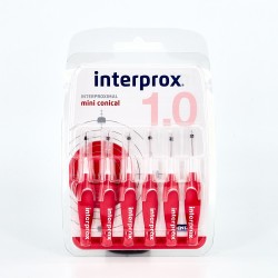 Interprox Mini Vermelho Cônico Reto, 6Pcs.