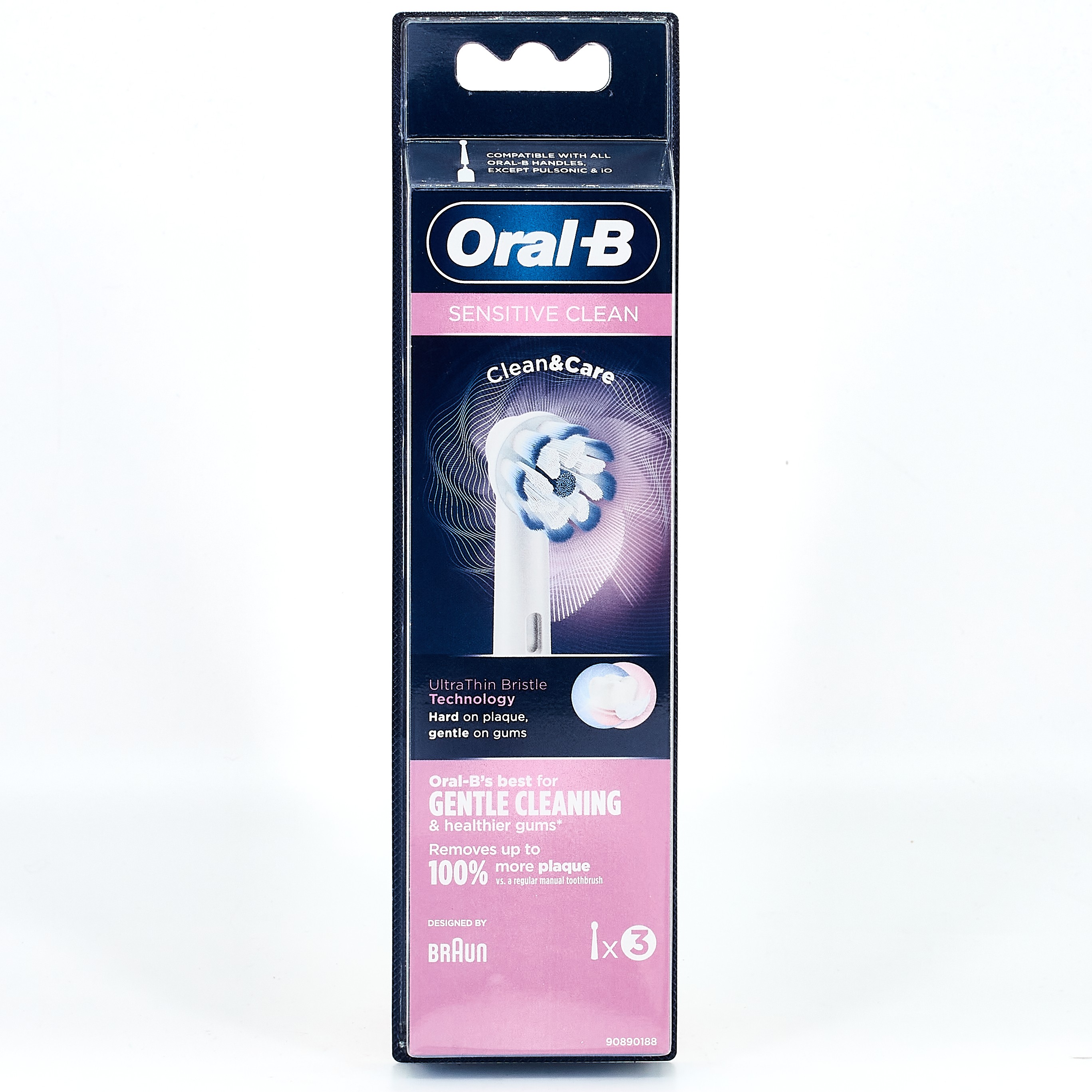Oral B Sensi UltraThin Refills (anteriormente sensível limpo), 3 unidades.