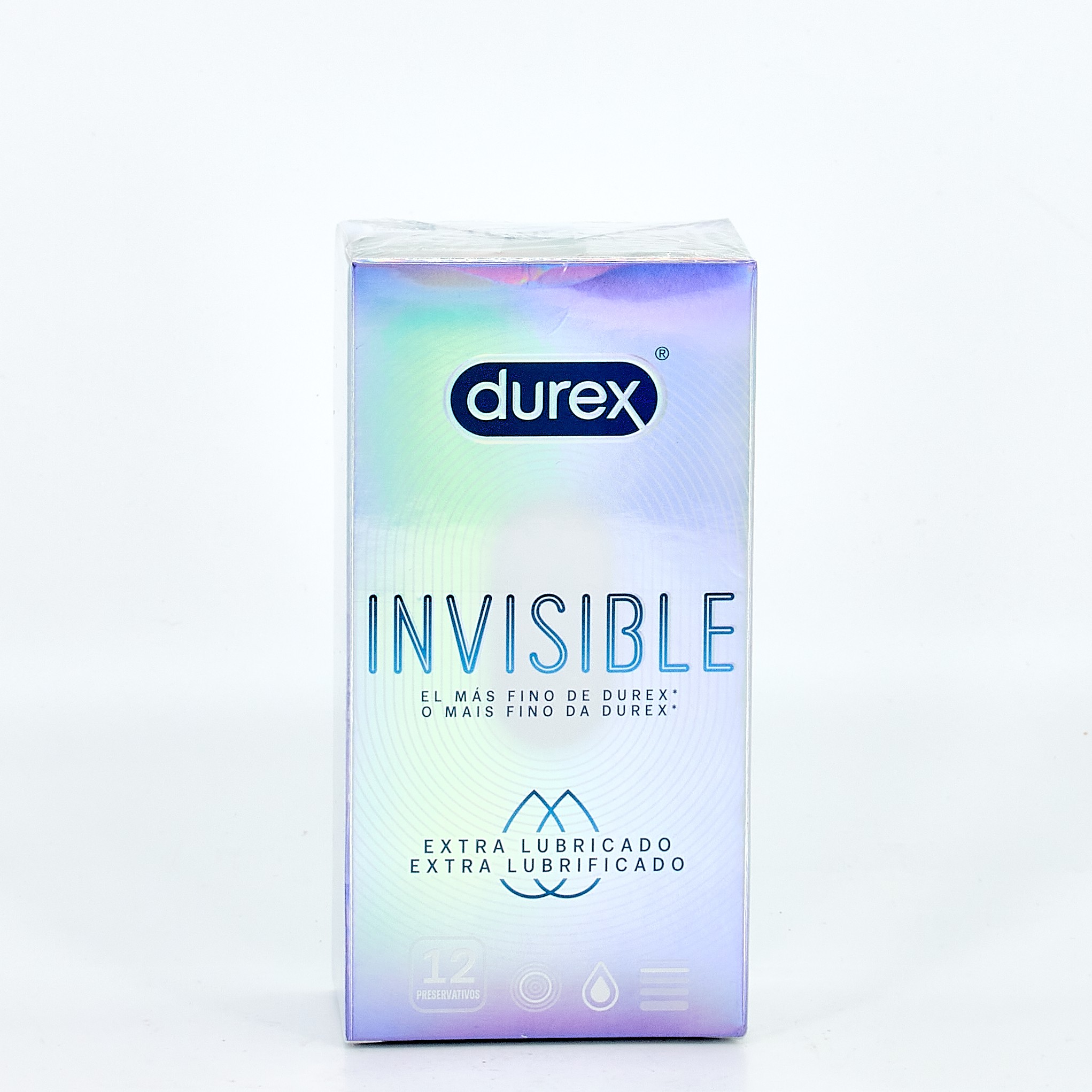 Durex Invisível Extra Fino Extra Lubricado, 12Und.