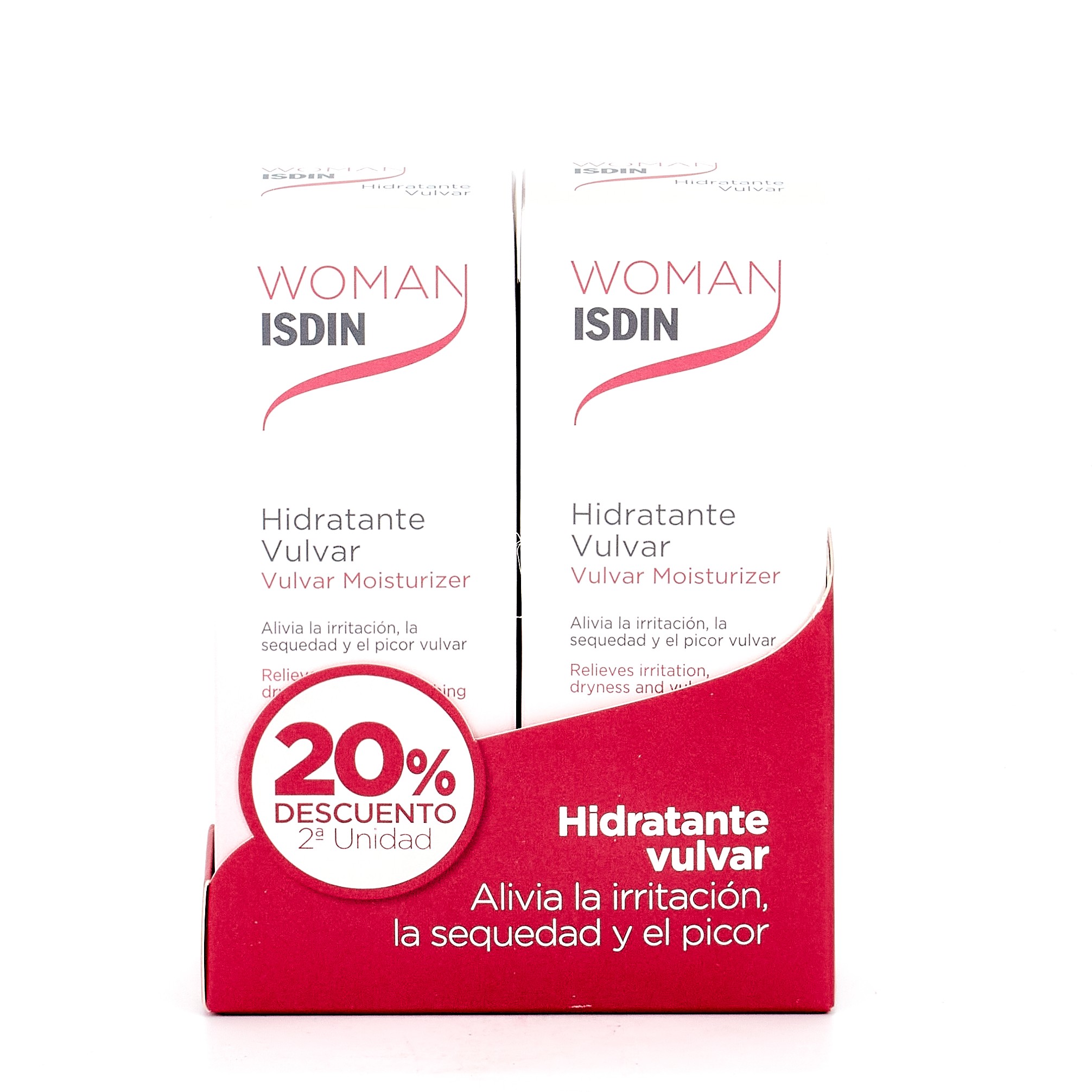 Mulher Isdin Vulvar hidratante duplo, 30 g + 30 g.