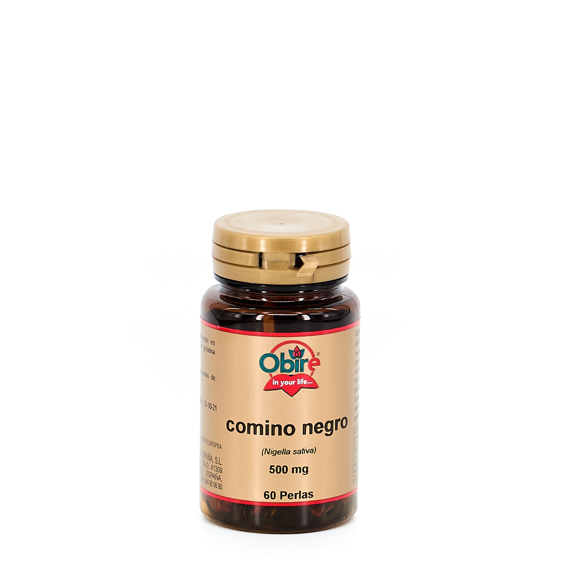 Cominho Preto Obire 500 mg, 60 Pérolas.