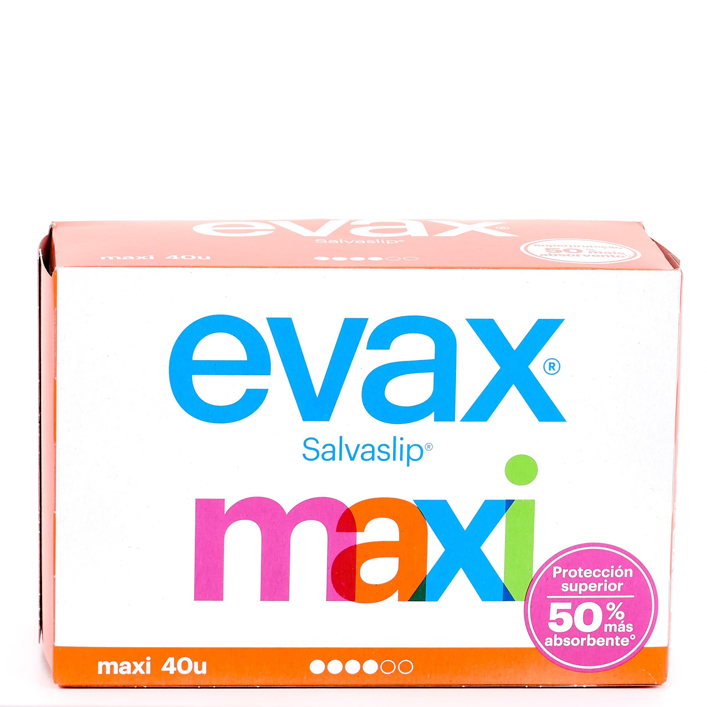 Evax Maxi Panty Liner, 40 unidades.