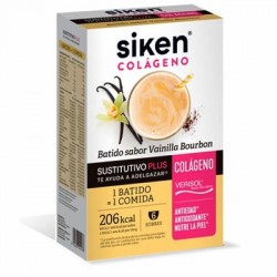 Siken Collagen Vanilla Replacement Shake, 6 sachês.