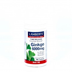 Lamberts Ginkgo Biloba 6000mg, 180 comprimidos.