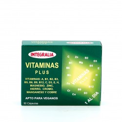 Integralia Vitaminas Plus, 30 cápsulas.