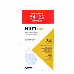 Kin Gold Comprimidos de Limpeza de Próteses, 64 + 32 Comprimidos