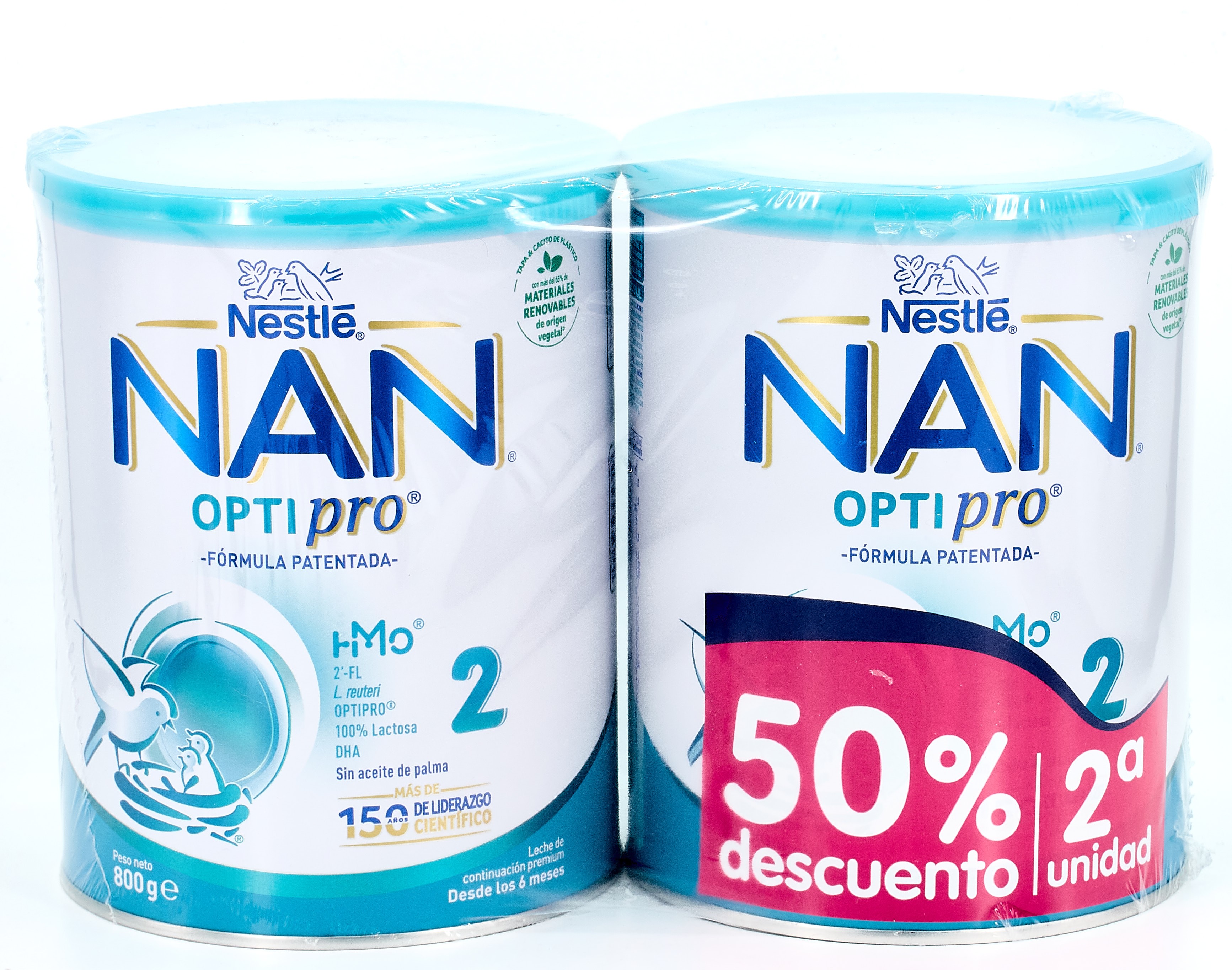 Nestlé NAN Optipro 2 Pacote de Continuação de Leite Duplo, 2x800gr