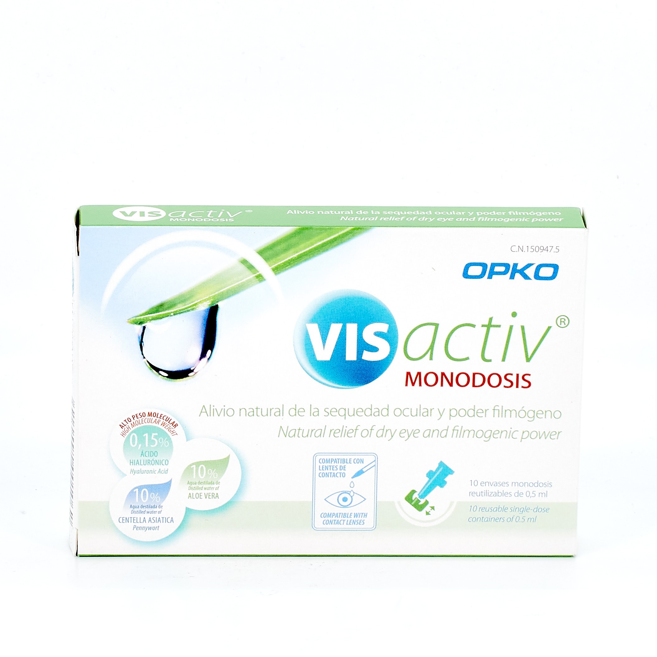 Colírio VisActiv, 10 doses únicas.