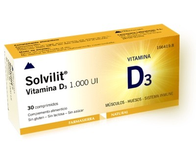 Solvilit Vitamina D3, 30 comprimidos