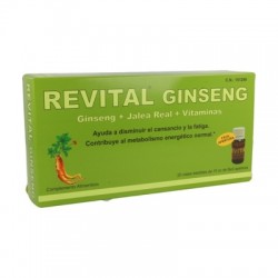 Ginseng revitalizante + geleia + vitaminas, 20 ampolas