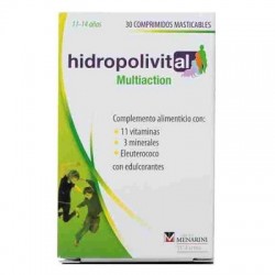 Hydropolyvital Multiaction, 30 + 6 comprimidos mastigáveis.