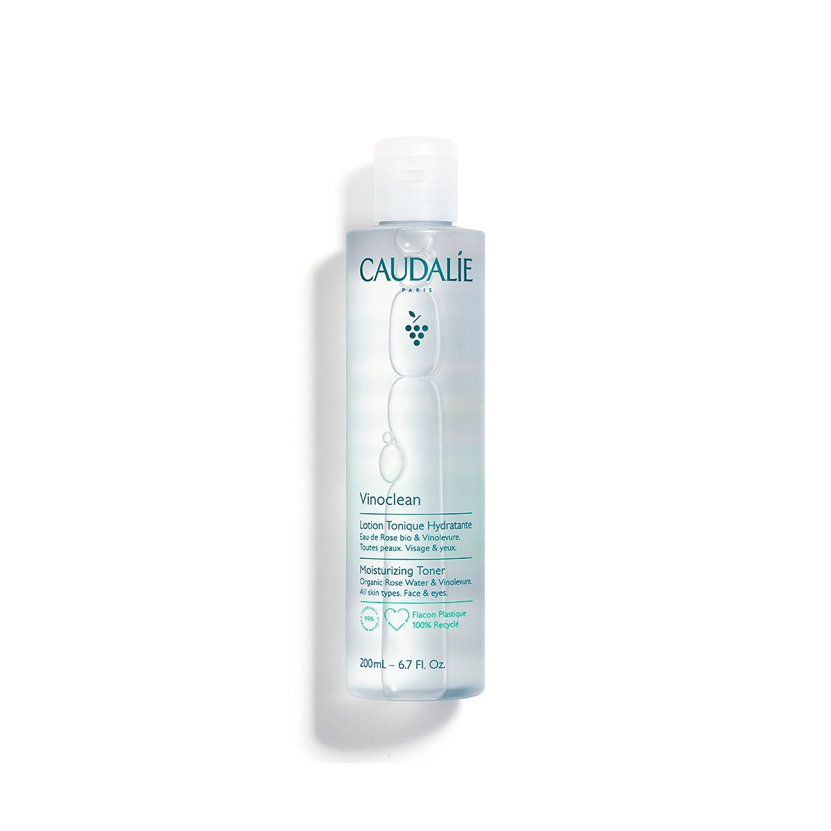 Loção Hidratante Toner Caudalie Vinoclean, 200ml.