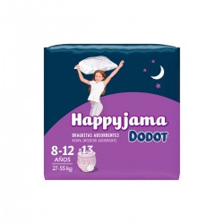 Dodot Happyjamas Girls Carry Pack tamanho 8, 13 unidades.