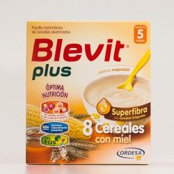 Blevit Plus Superfibre 8 cereais com mel, 600g.