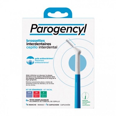 Parogencyl Starter Kit Escovas Interdentais, Alça + 6 Recargas