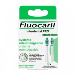 Fluocaril Interdental PRO Médio Refill Kit, 2 Cabeças Substituíveis