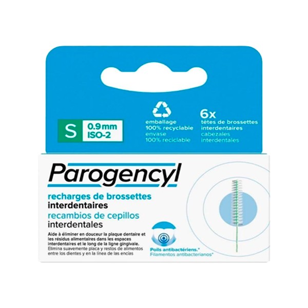 Recarga de escova interdental Parogencyl tamanho S, 6 unidades