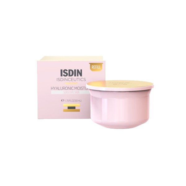 Isdinceutics Hyaluronic Moisture Refill Creme para Rosto Pele Sensível, 50 g