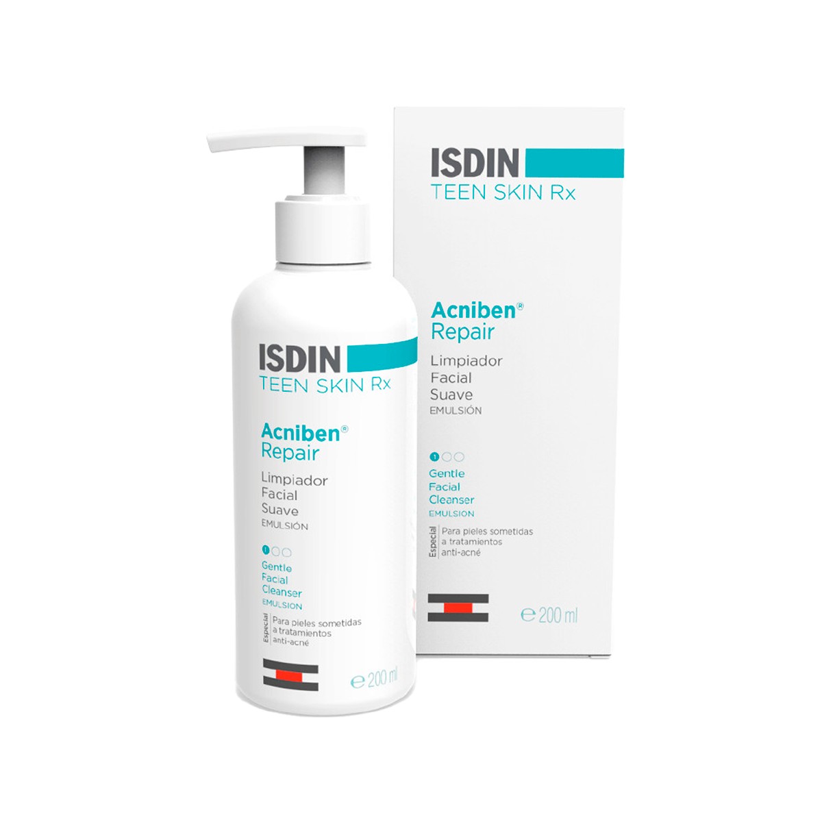 Isdin Acniben Repair Limpeza Facial, 180ml.