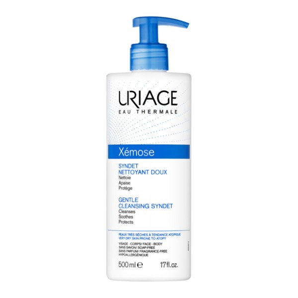 Uriage Xémose Syndet Limpeza Suave, 500 ml