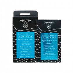 Apivita Express Beauty Máscara Hidratante Capilar com Ácido Hialurônico, 6x20 ml