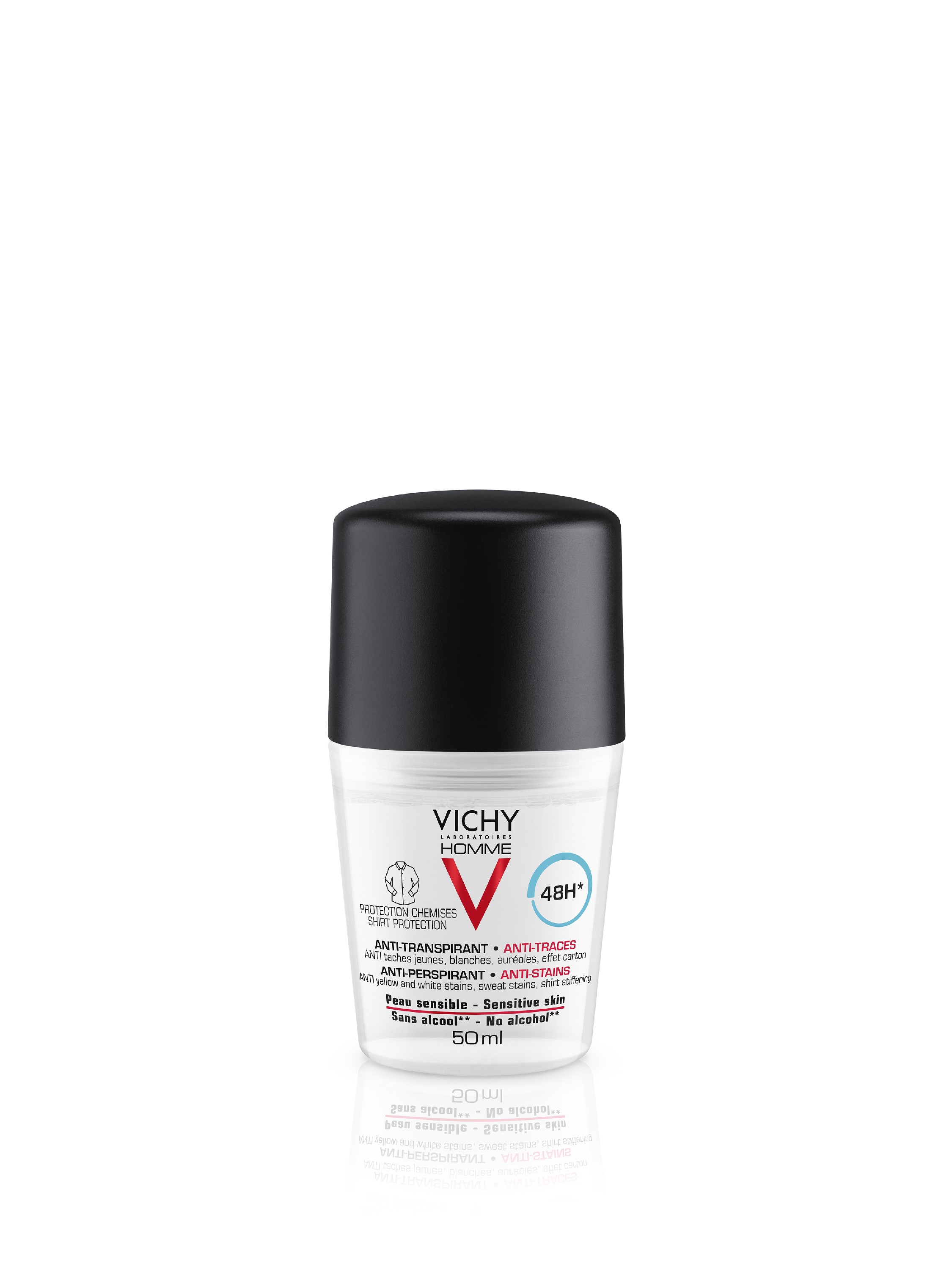 Vichy Man Antitranspirante Anti-Mancha Escura Roll On, 50 ml