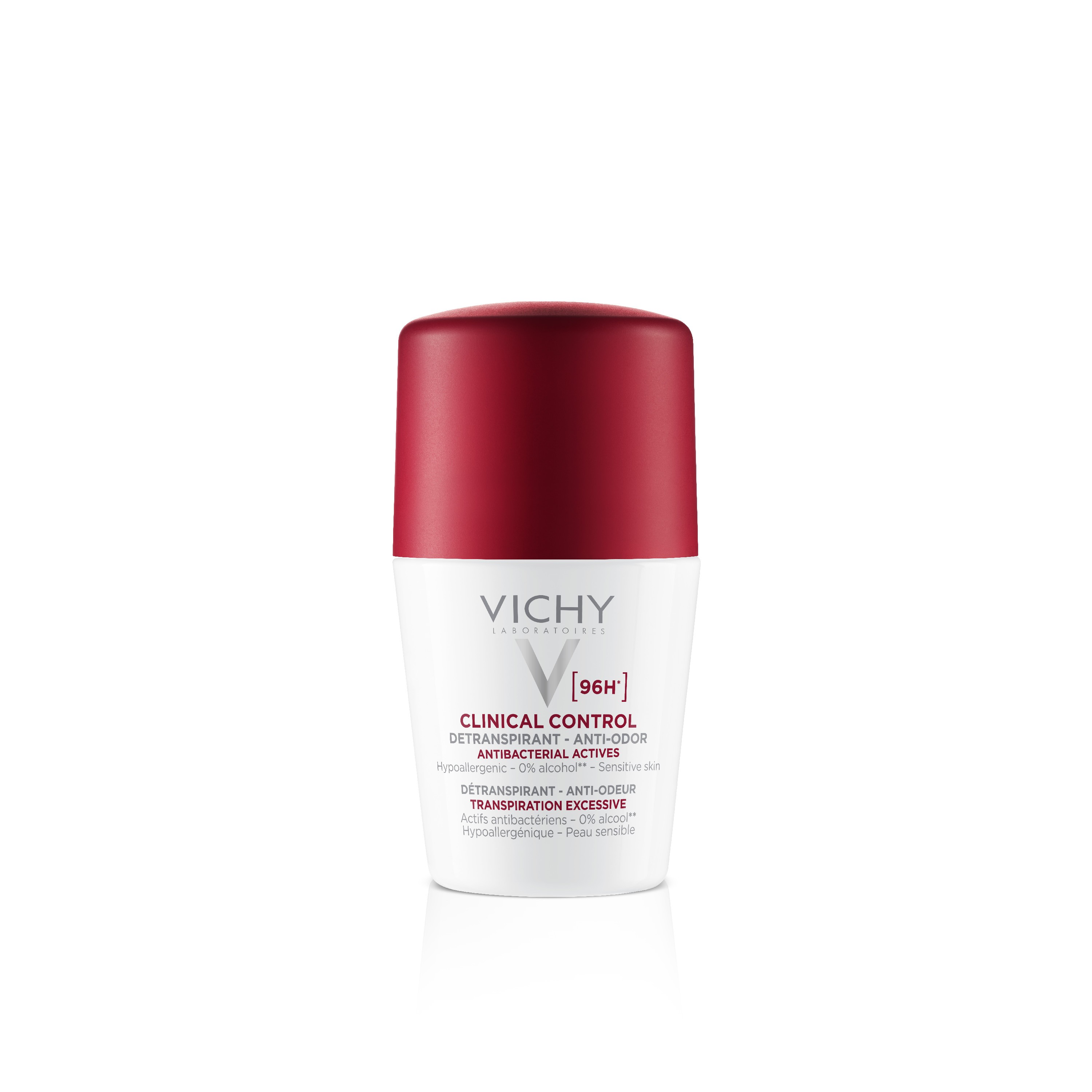 Vichy 96H controle clínico desodorante roll-on. 50 ml