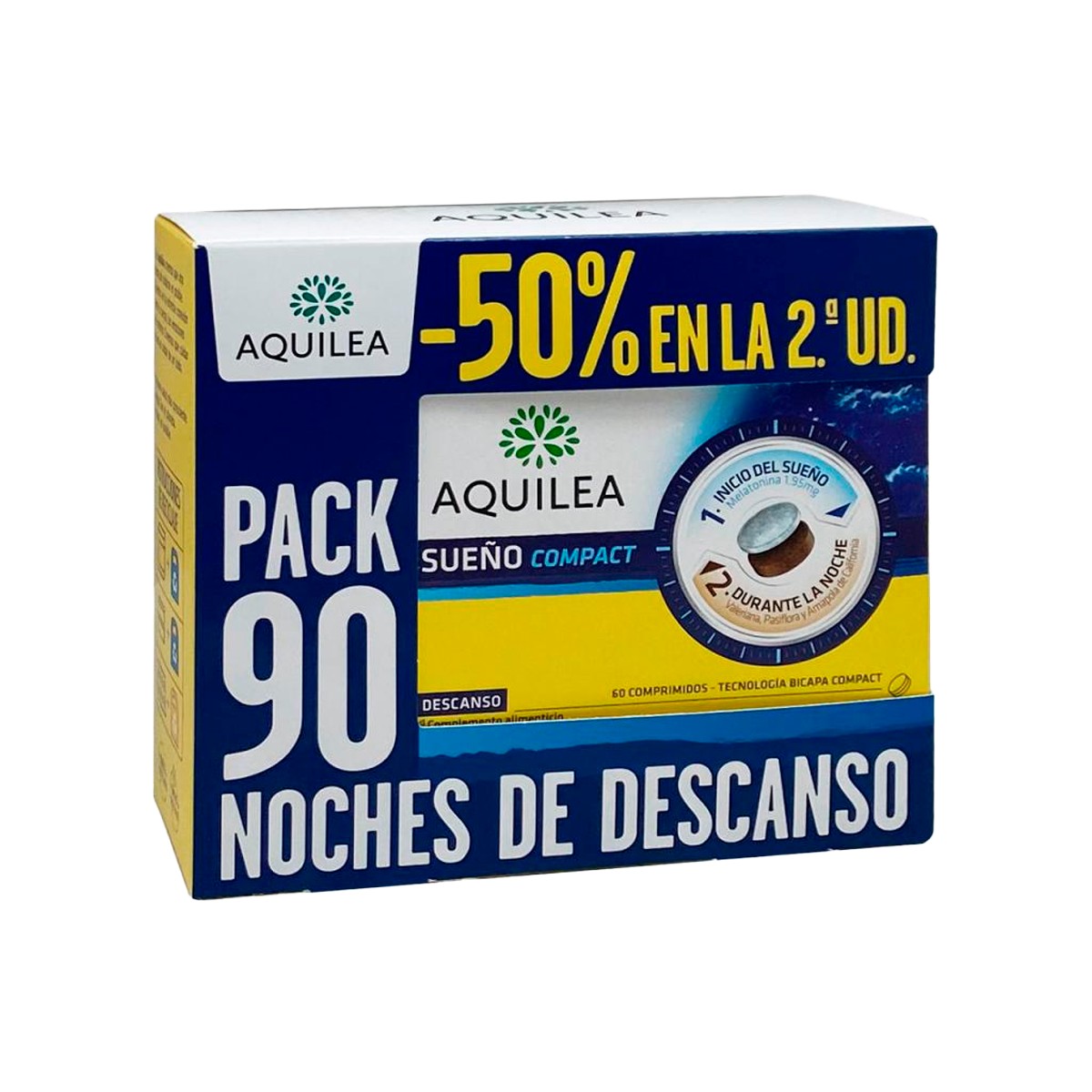 Aquilea Sleep Pack 90 Noites de Descanso, 90 Comprimidos