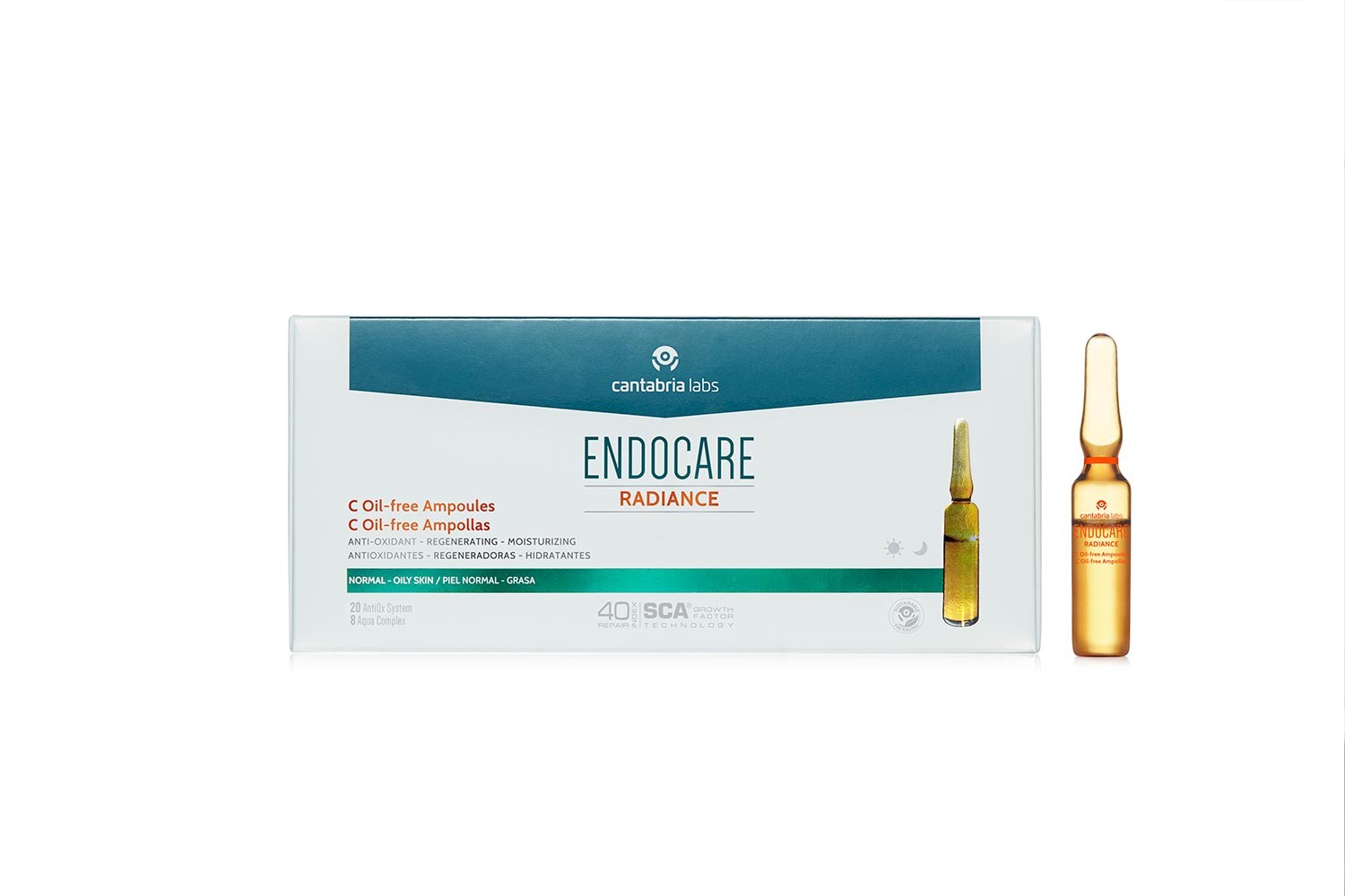 Endocare radiance C isento de óleo, 30 ampollas