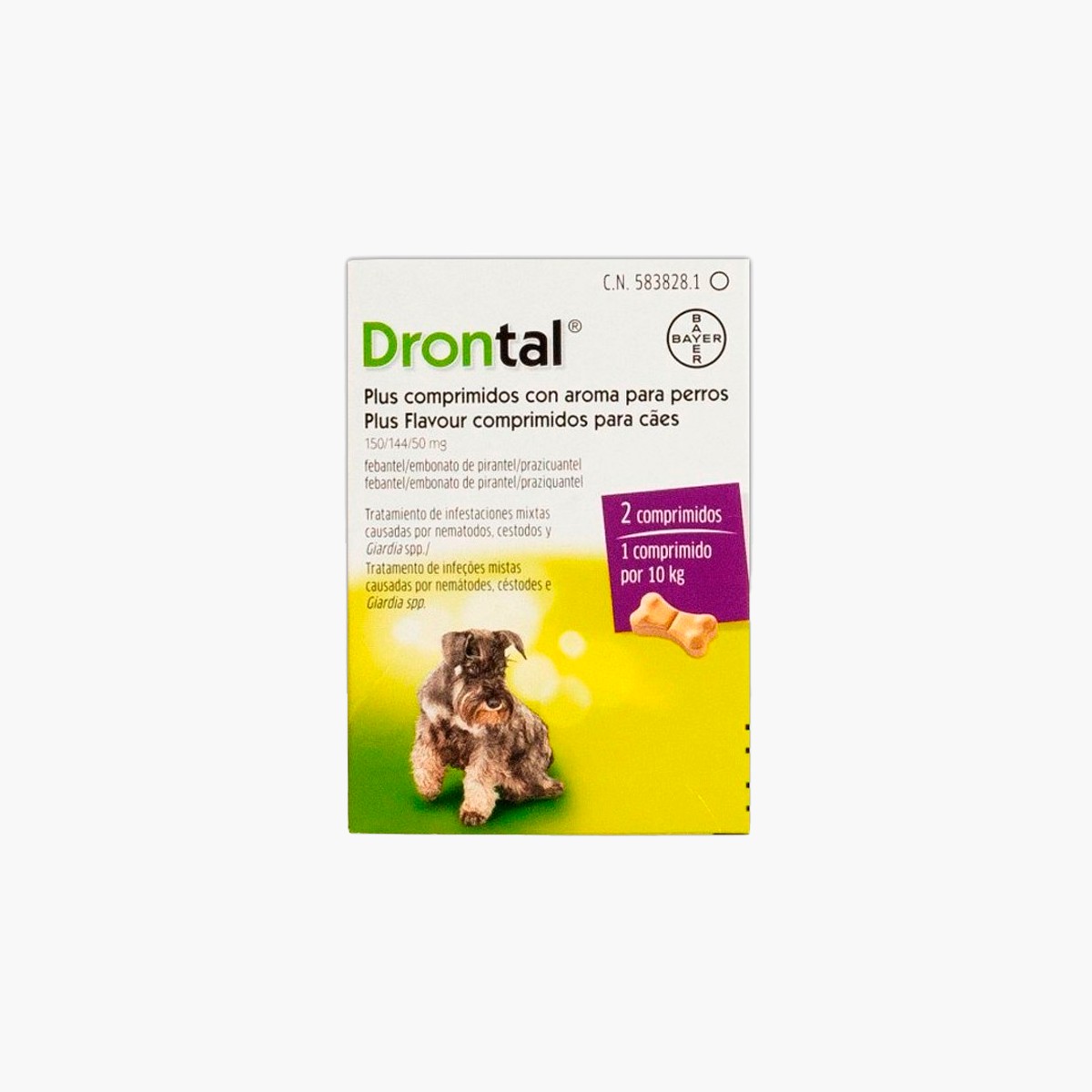 Bayer Drontal Plus Dogs Flavor, 2 comprimidos