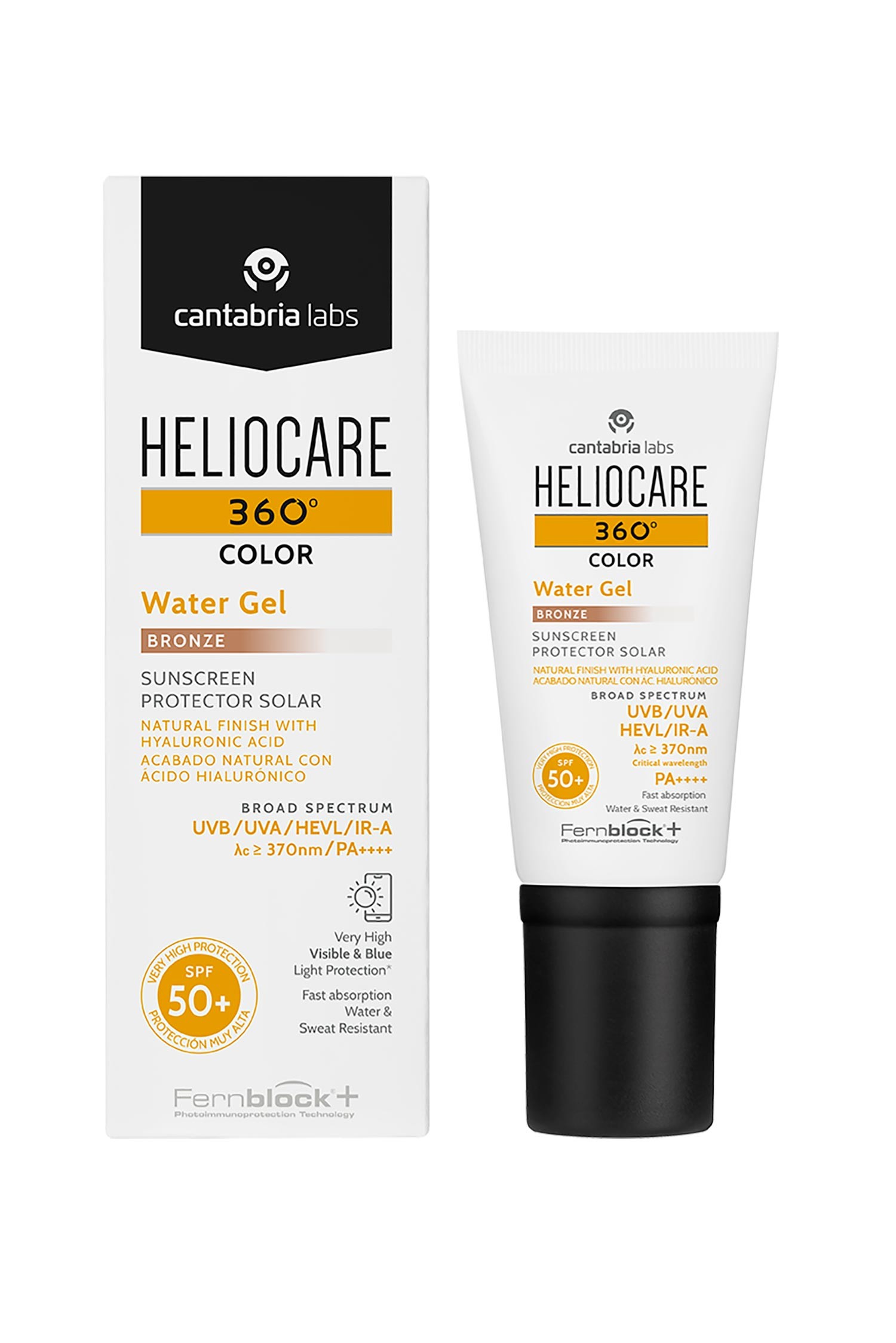 Heliocare 360 Gel de Água Cor FPS50+ bronze, 50 ml