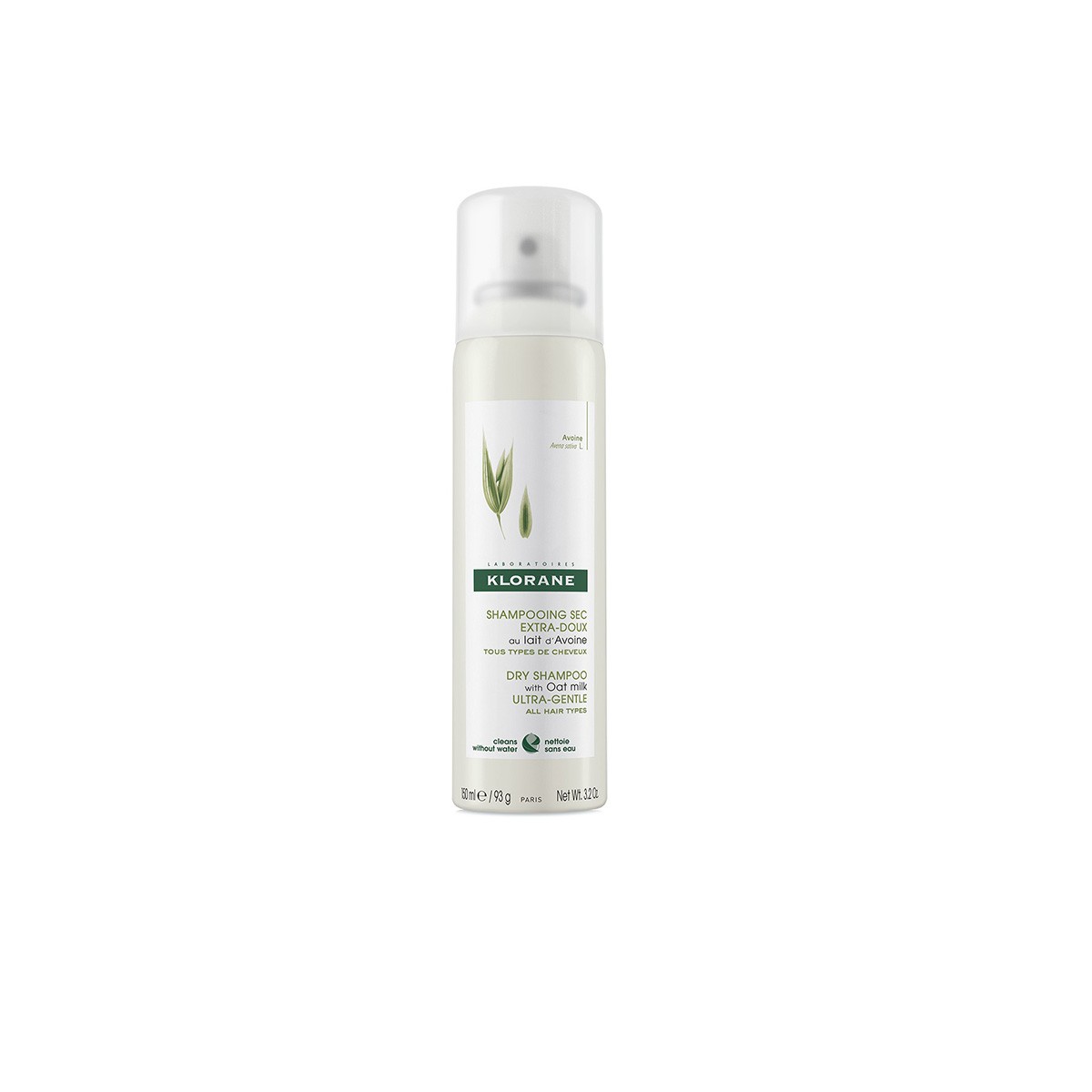 Klorane Shampoo Seco de Leite de Aveia, 150 ml