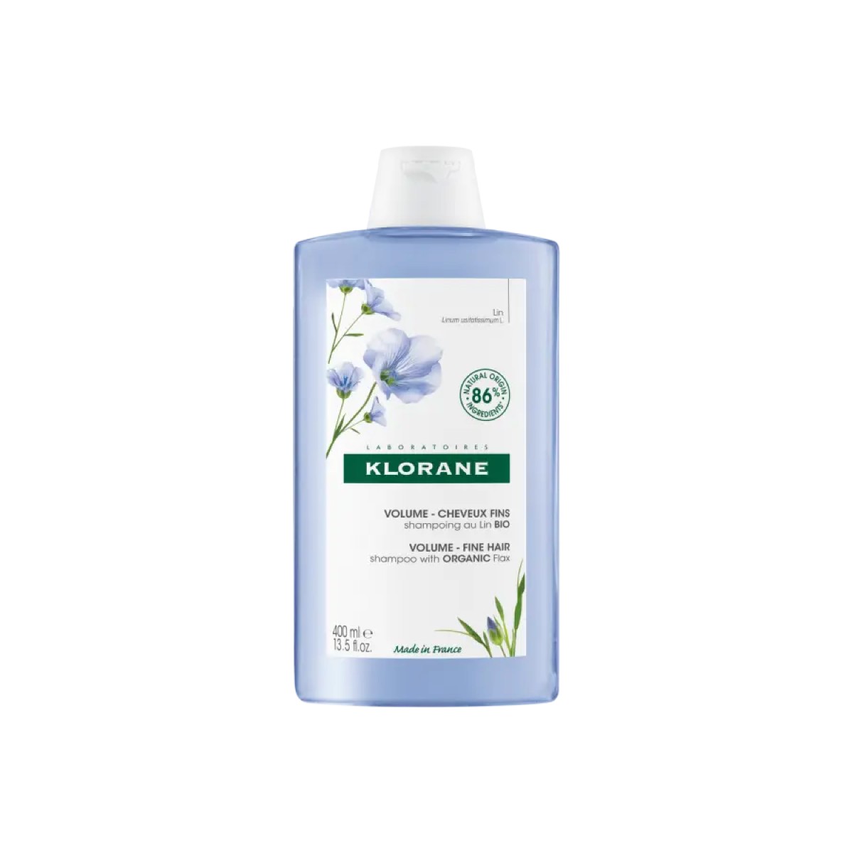 Klorane Shampoo Fibra de Linho, 400ml