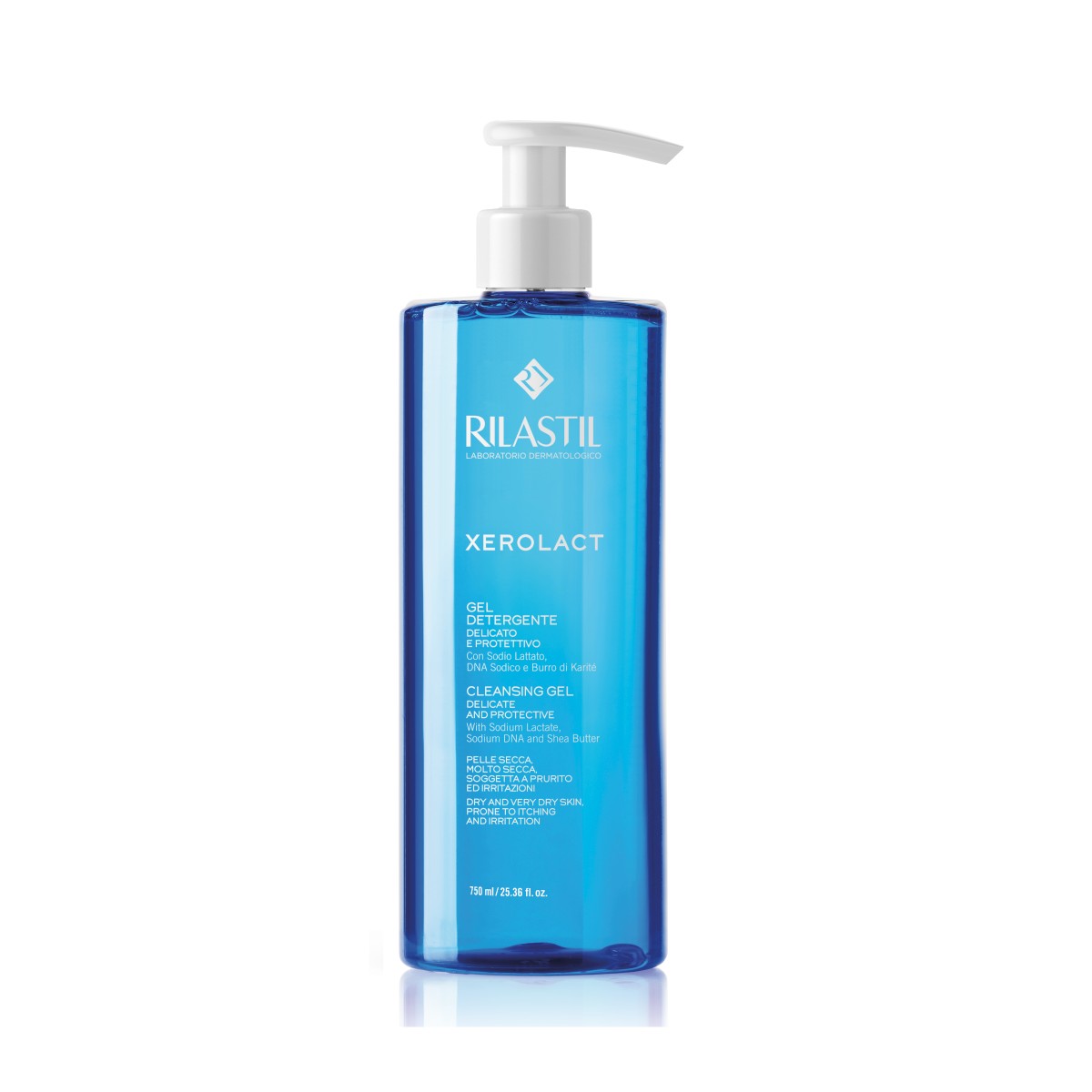 Rilastil Xerolact Gel de Limpeza Reparador, 750 ml