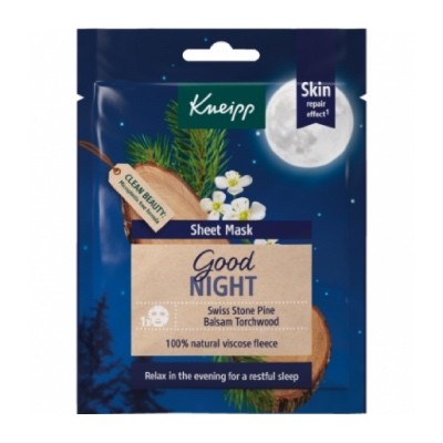 Kneipp Boa Noite Máscara Facial de Tecido, 1 Máscara